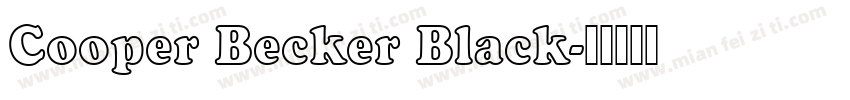 Cooper Becker Black字体转换